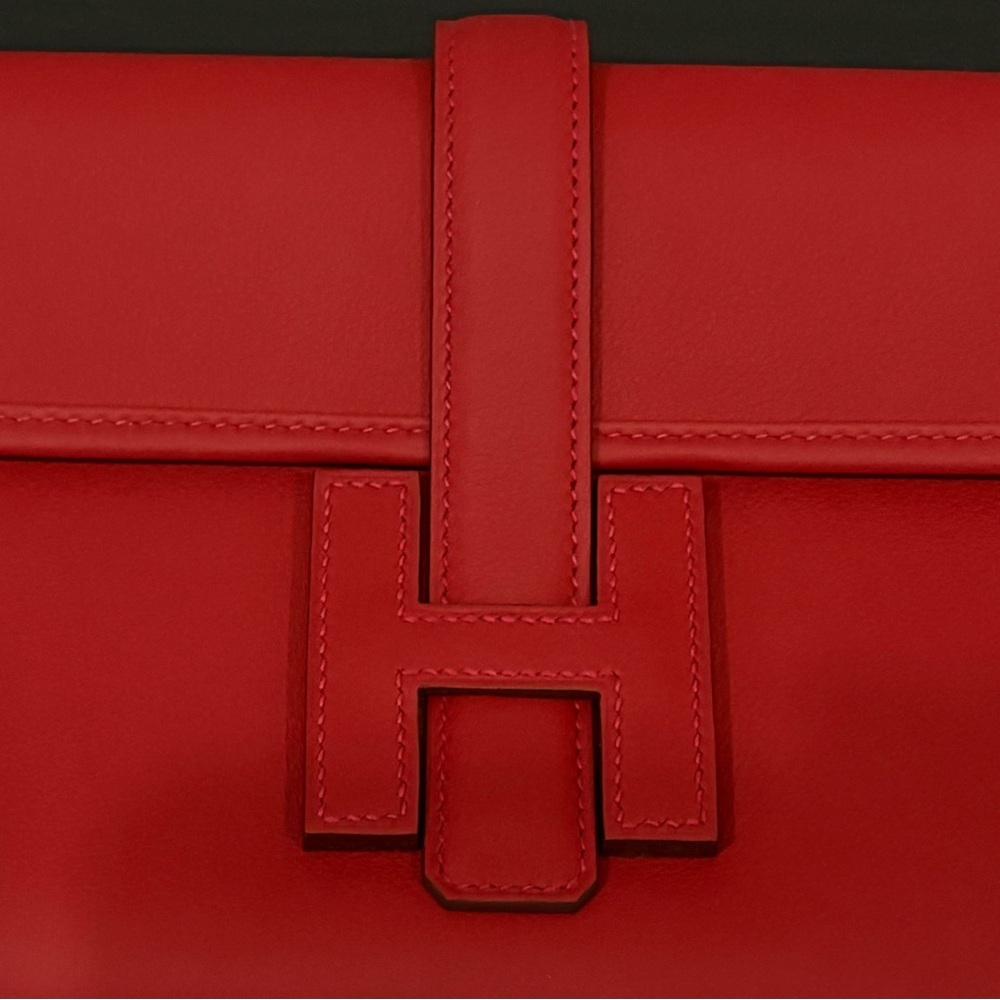 Hermes Jige Elan 29 Rouge Tomate Clutch - Picture 6 of 12